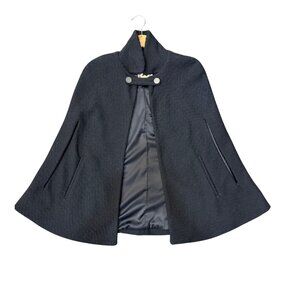 ✨ Chelsea & Violet Black Cape Coat | Size XS | Chic Statement Outerwear ✨
